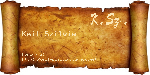 Keil Szilvia névjegykártya